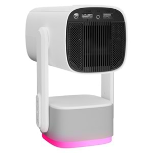 Everest PJ08 Beyaz 5200mAh Otomatik Odaklama 720P HD 4K Destekli 5200 Lümen Android 11 Ekran Yansıtmalı Rainbow HD Proje