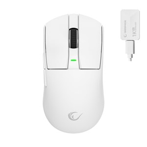 Rampage ZENITH BT+Wired+2.4G Beyaz Kablosuz PAW3395 NORDIC 52833 MCU Gaming Oyuncu Mouse