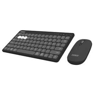Everest LUMI KM-BT903 Gri 3in1 3 BT + 2.4 1600dpi Ultra İnce Q 4 Cihaz Bağlantılı Scissors Kablosuz Klavye + Mouse Set