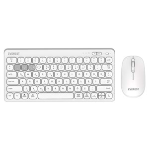 Everest LUMI KM-BT903 Beyaz 3in1 3 BT + 2.4 1600dpi Ultra İnce Q 4 Cihaz Bağlantılı Scissors Kablosuz Klavye + Mouse Set