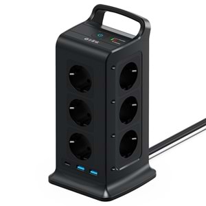 S-link PRZ02 VoltBar 12'li 2M Akım Korumalı Grup Priz 2 USB + Type-C PD 1050J