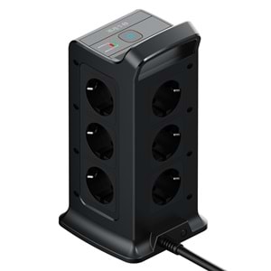 S-link PRZ02 VoltBar 12'li 2M Akım Korumalı Grup Priz 2 USB + Type-C PD 1050J