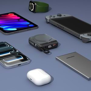 S-link M10L 10000mAh Magsafe 15W PD22.5W+QC3.0 18W Siyah Led Logo Şarj Cihazı Powerbank