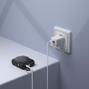 S-link M10L 10000mAh Magsafe 15W PD22.5W+QC3.0 18W Siyah Led Logo Şarj Cihazı Powerbank