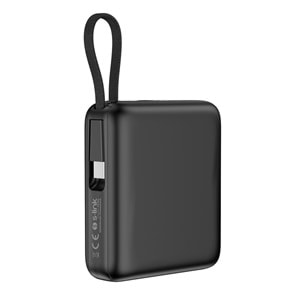 S-link M10L 10000mAh Magsafe 15W PD22.5W+QC3.0 18W Siyah Led Logo Şarj Cihazı Powerbank
