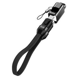 S-link Armor CC-020 60W 20 cm Type-C to Type-C PD Örgülü Metal Başlıklı Siyah Hızlı Şarj Kablosu