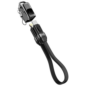 S-link Armor CL-020 30W 20 cm Type-C to Lightning PD Örgülü Metal Başlıklı Siyah Hızlı Şarj Kablosu