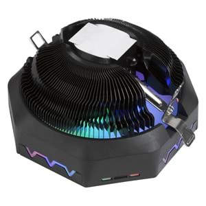 Rampage RM-C04 COOLBLADE Rainbow Intel LGA1851/1700 AMD AM5 Uyumlu RGB Hava Soğutmalı CPU Fan