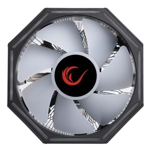 Rampage RM-C04 COOLBLADE Rainbow Intel LGA1851/1700 AMD AM5 Uyumlu RGB Hava Soğutmalı CPU Fan