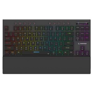 Rampage BERU Siyah 2.4G + BT Wireless RED SWITCH Mekanik Gaming Oyuncu Klavye Slim Low Profile RGB TKL