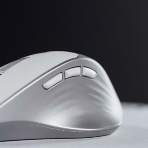 Everest SM-BT24 Metalik Beyaz Mouse | Bluetooth + 2.4GHz Dual Mode Kablosuz