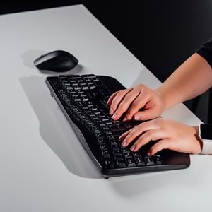Everest KM-35 Comfy Siyah Kablosuz Ergonomik Q Multimedia Klavye + Mouse Set