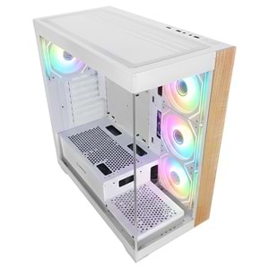 Rampage CRUISER V2 Mesh Temperli Camlı 750W 80 Plus Bronze Beyaz 4x120mm ARGB Fan Gaming Oyuncu Kasası OUTLET