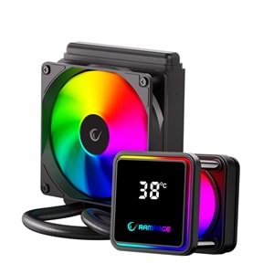 Rampage INFINITE V120 Siyah ARGB Intel LGA1700/AMD AM5 Uyumlu 120mm Sıvı Soğutmalı CPU Fan Outlet