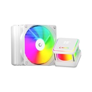 Rampage INFINITE V120 Beyaz ARGB Intel LGA1700/AMD AM5 Uyumlu 120mm Sıvı Soğutmalı CPU Fan Outlet