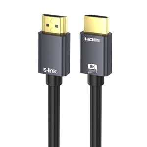 S-link SL-HM8K15 HDMI TO HDMI 1,5m v2.1 8K60 HZ 4K 120HZ Kablo, 8K Hdmi Kablo