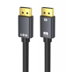 S-link SL-SDP8K02 DisplayPort 1.4 2 Metre 8K 60Hz M/M Görüntü Aktarım Kablosu