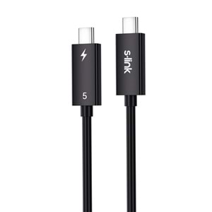 S-link SL-TC512 Thunderbolt 5.0 1.2m 8k 60HZ PD240W TypeC to TypeC 80Gbps Hızlı Data Kablosu
