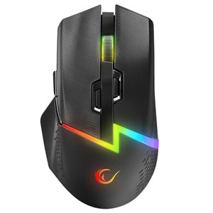 Rampage DROP M3 V2 24000 DPI PAW3311 Sensör RGB Şarjlı Kablosuz Huano Switch Gaming Oyuncu Mouse Siyah