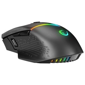 Rampage DROP M3 V2 24000 DPI PAW3311 Sensör RGB Şarjlı Kablosuz Huano Switch Gaming Oyuncu Mouse Siyah