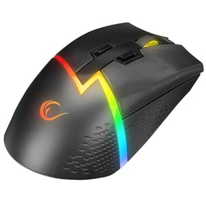 Rampage DROP M3 V2 24000 DPI PAW3311 Sensör RGB Şarjlı Kablosuz Huano Switch Gaming Oyuncu Mouse Siyah