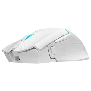 Rampage DROP M3 V2 24000 DPI PAW3311 Sensör RGB Şarjlı Kablosuz Huano Switch Gaming Oyuncu Mouse Beyaz