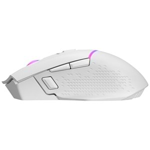 Rampage DROP M3 V2 24000 DPI PAW3311 Sensör RGB Şarjlı Kablosuz Huano Switch Gaming Oyuncu Mouse Beyaz