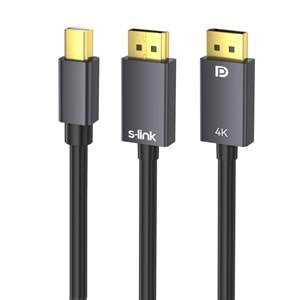 S-link SL-MDP01 Mini DisplayPort to HDMI 1,5m Dönüştürücü Kablo