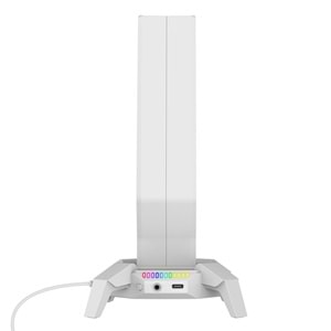 Rampage RM-H27 RGB Işıklı 3*USB 1*Type-C Beyaz 1*3.5mm Port Kulaklık Standı