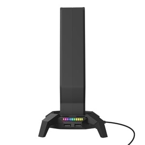 Rampage RM-H27 RGB Işıklı 3*USB 1*Type-C Siyah 1*3.5mm Port Kulaklık Standı
