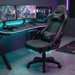 Rampage KL-R43 Nox Terletmez Kumaş Siyah/Gri Oyuncu Koltuğu Outlet