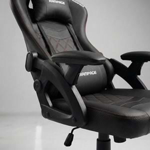 Rampage KL-R43 Nox Terletmez Kumaş Siyah/Gri Oyuncu Koltuğu Outlet