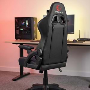 Rampage KL-R43 Nox Terletmez Kumaş Siyah/Gri Oyuncu Koltuğu Outlet