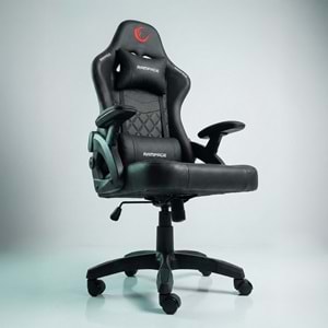 Rampage KL-R43 Nox Terletmez Kumaş Siyah/Gri Oyuncu Koltuğu Outlet