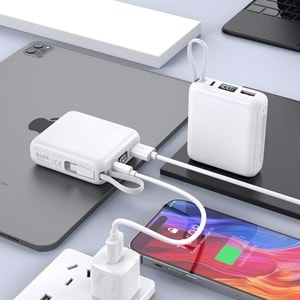 S-link P335 10000mAh PD35W+QC30W-HSC22,5W Gri LCD Taşınabilir Pil Şarj Cihazı Powerbank