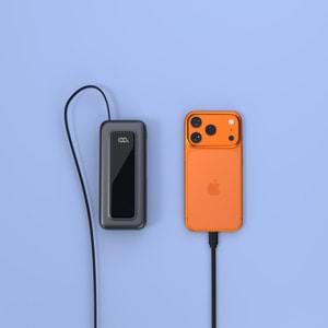 S-link IP-G10M 10000mAh PD35W Makaralı Siyah LCD Taşınabilir Pil Şarj Cihazı Powerbank