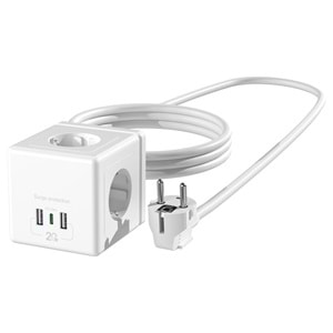S-link PRZ04 4 Soketli 2 USB + Type-C PD20W 2M Akım Korumalı Priz