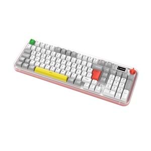 Rampage REFLECT 99 Sessiz Beyaz Gri RGB Q Membran Kablolu Oyuncu Klavyesi Type-C