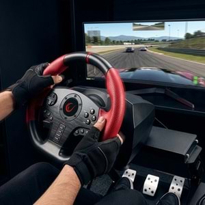 Rampage SPEED W20 PC ONLY PC 3 Pedallı - El Vitesli Gaming Oyuncu Direksiyonu