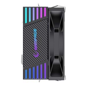 Rampage OCTAGON C40 Siyah ARGB 120mm 170W TDP İşlemci Hava Soğutucu AM5 LGA1851