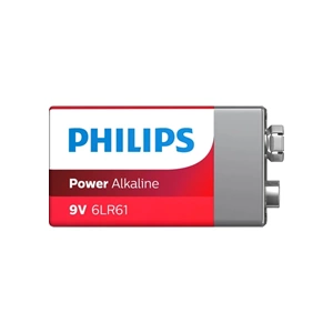Philips 6LR61-P1B 9 Volt Power Alkalin Pil Tekli Uzun Ömürlü Güç Kaynağı
