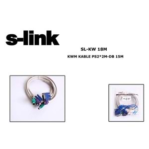 S-link SL-KW18M KWM Switch Kablosu VGA+PS2