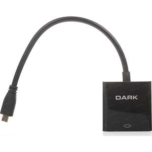 Dark Micro HDMI - VGA Aktif Dijital- Analog Dönüştürücü (DK-HD-AHDMICROXVGA