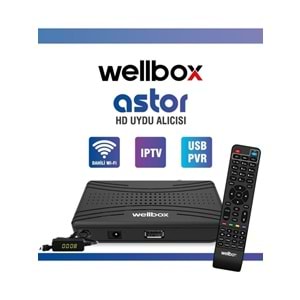 Wellbox Astor Dahili Wi-Fi Özellikli TKGS 2024 Model Çanaklı Çanaksız Ip Full Hd Uydu Alıcısı