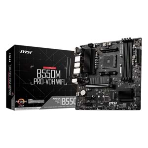 MSI B550M PRO-VDH Amd B550 Soket AM4 DDR4 4400(O.C.) M.2 Anakart