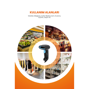 NBTech MPIA BS-1 USB Kablolu Siyah zemin 1D/2D Barkod & Karekod Okuyucu