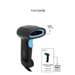 NBTech MPIA BS-1 USB Kablolu Siyah zemin 1D/2D Barkod & Karekod Okuyucu
