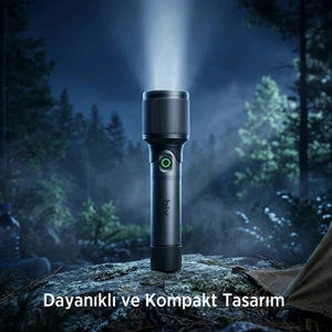 BIX BX2132FL 24W LED 1000 Lümen 900 Metre Menzilli 2000mAh Şarj Edilebilir El Feneri