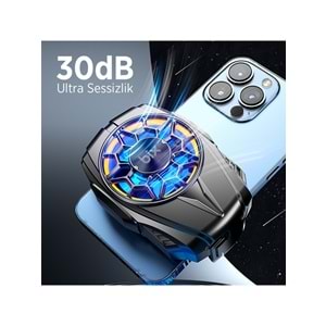 BIX BXCP04G Ultra Sessiz ve Güçlü Kablosuz Telefon Soğutucu Fan,4.5-7 Inç Uyumlu, Oyuncular Için Özel Tasarım