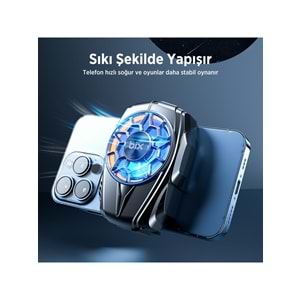 BIX BXCP04G Ultra Sessiz ve Güçlü Kablosuz Telefon Soğutucu Fan,4.5-7 Inç Uyumlu, Oyuncular Için Özel Tasarım